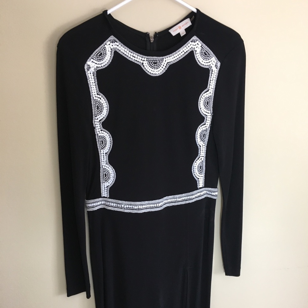 Tory Burch Black Beaded Dress - Size S